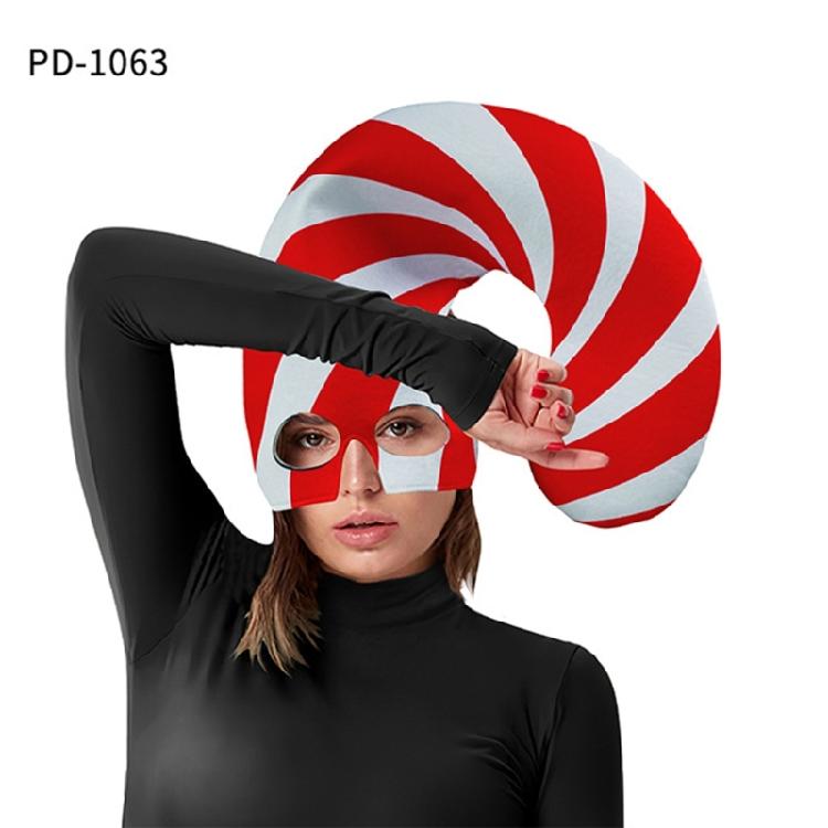 Holiday Party Hat Stripe Hat Mask Candy Cane Costume Christmas Elf Hat Christmas Candy Outfit Halloween Cosplay Costumes