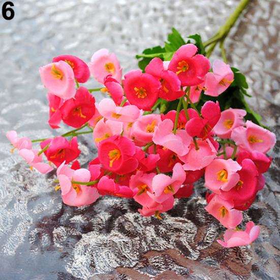 1 x Buchet/60 de capete decor artificial pentru petrecere de nuntă, frunze de flori de campanulă