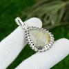 Gift For Women Pendant 925 Sterling Silver Natural Golden Rutile Gemstone