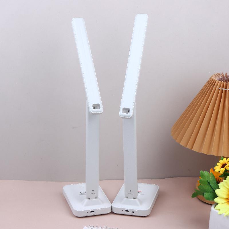 Składana Lampa Stołowa LED Lampa Biurkowa 3 Rodzaje Bezstopniowo Ściemniana Dotykowa Nocna do Czytania Ochrona Oczu Światło Nocne Ładowanie przez USB