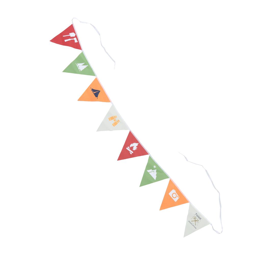 Pennant Banner Multicolor Hanging Wear Resistance Outdoor Triangle Flag for Outdoor Garden