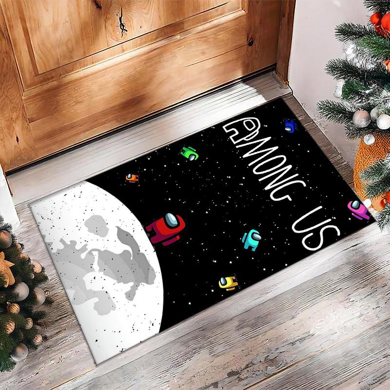 Among Us Crystal Velvet Rug, Soft Anti‑Slip Crystal Velvet Carpet for Living Room Bedroom Home Decor