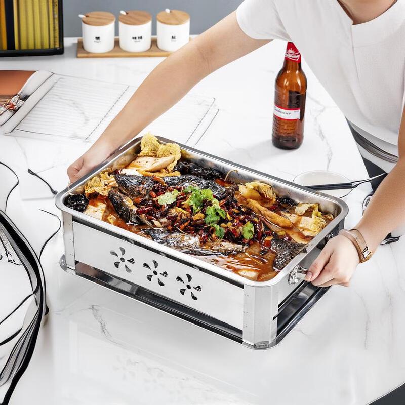 Commercial Stainless Steel Rectangular Grilled Fish Stove