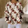 Women's Casual Shirts Long Sleeve Tops Button Up V Neck Loose Knit Fall Favorites For Women