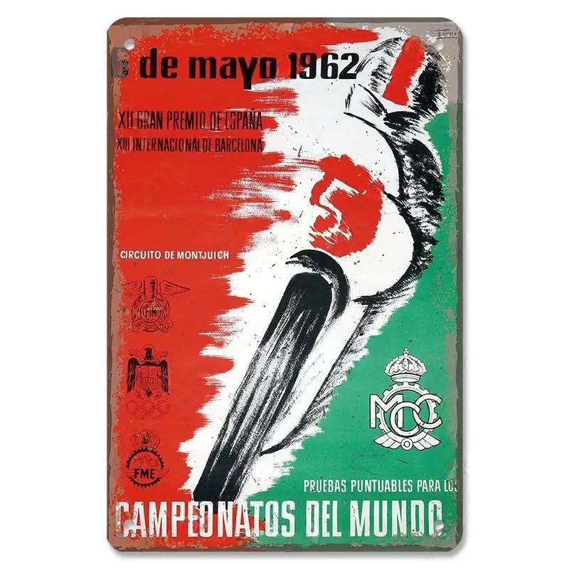 Vintage Metal Sign Motorcycle Poster Decor TT Racing Metal Tin Plate Living Room Wall Garage People's Cave Restaurant Art Decor