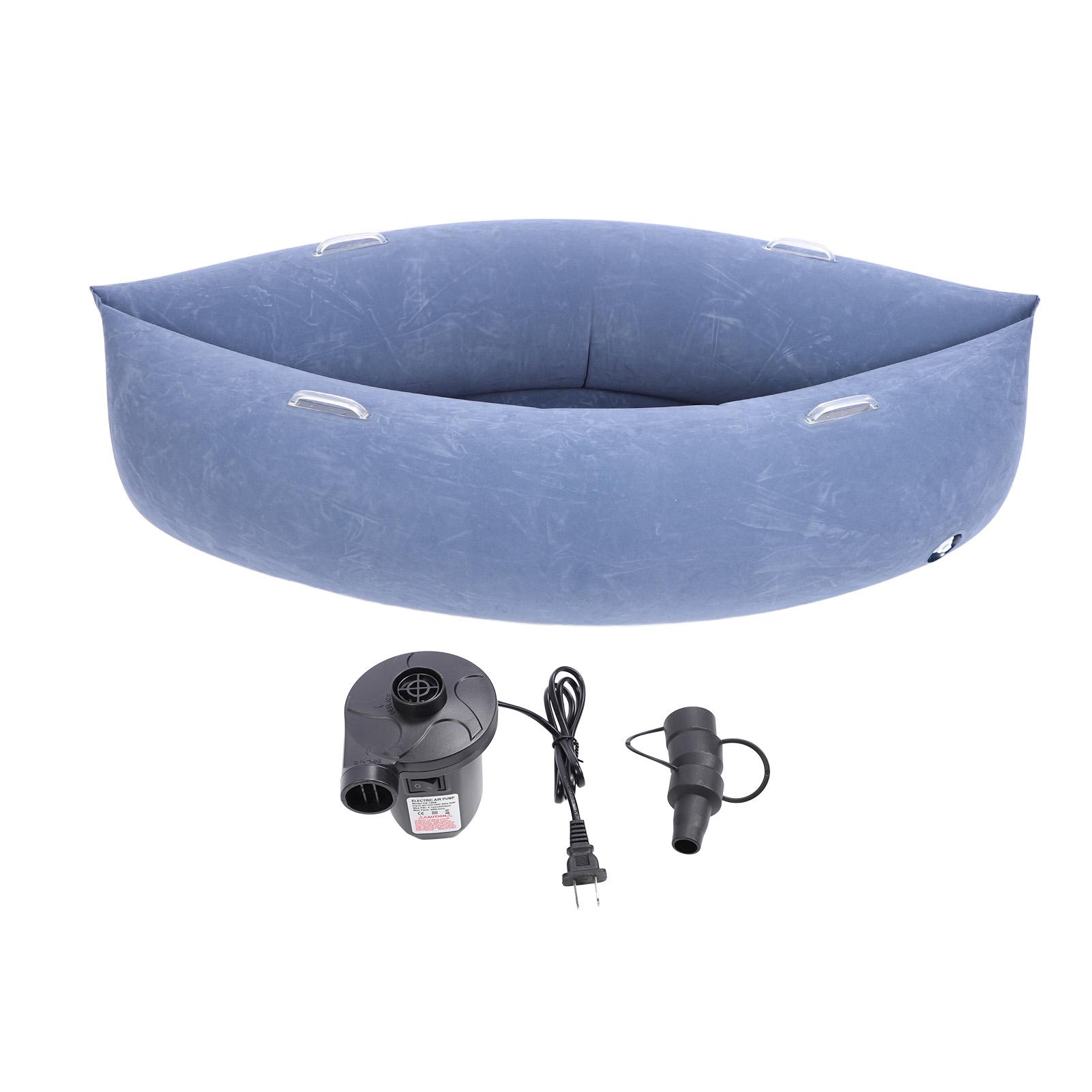 

Надувной сенсорный стул для детей с электрическим воздушным насосом, приятный для кожи, бархатистый, надувной темно-синий