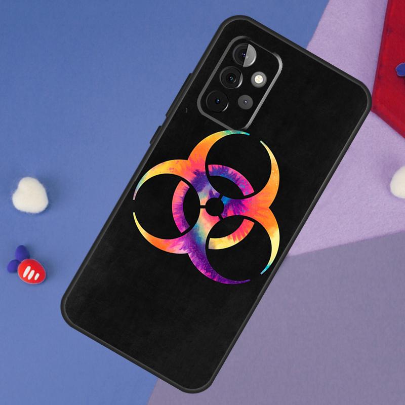 Biohazard Symbol Logo Case For Samsung Galaxy A52 A53 A33 A13 A34 A54 A14 A35 A55 A15 A56 A36 A26 A16 A06 A22 A32