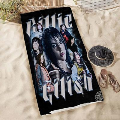 B-Billie Eilish Vintage Style Beach Towel Microfiber Soft Quick Dry Gym Sports Towel Bath Towel for Bathroom Swimming Outdoor