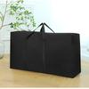 1pc Extra Large Heavy-Duty Storage Bag - Durable Black Duffle with Double Zippers & Reinforced Handles for Moving, Traveling, and Dorms