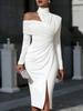 2026 Europe and America Station elegant casual knitted hollow dress slit dress