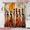 2D flat printing 2pcs Curtain Curtains African Women Carrying Pots Digital Printed Polyester Drapes Family Party for Holiday