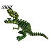 Smooth Joint Dinosaur Toy 3D Printed Figure, Movable Joints Opening Decoration, Decoration Gradient Metallic Texture Mini Bone Accessories Science