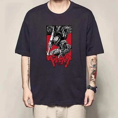 Berserk T-Shirts Guts Lustiges T-Shirt Männer Cooles Manga Grafik T-Shirt Japanisches Anime Frauen Baumwolle Harajuku Hip Hop Tees Y2k Oberteile