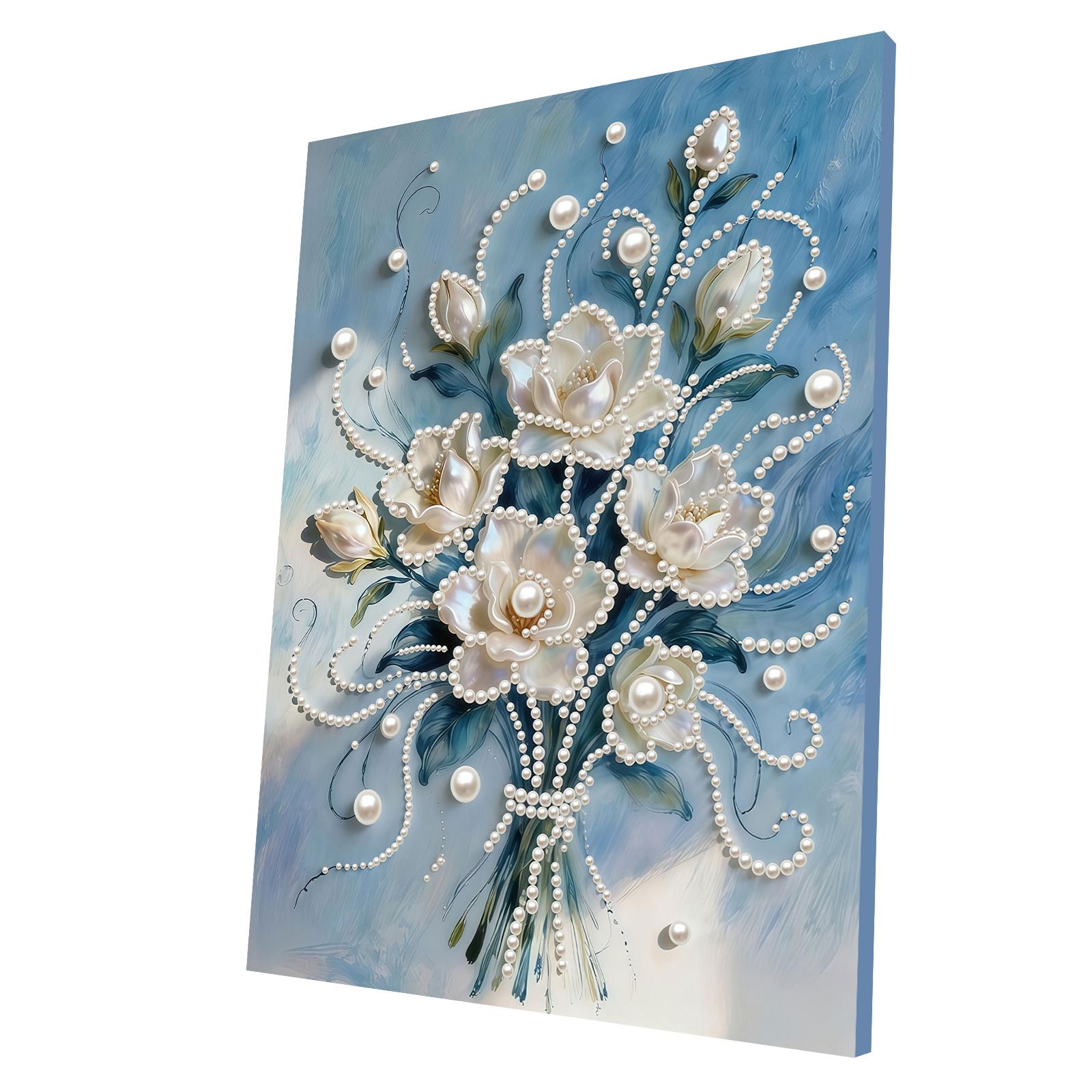 

DIY Pearl Dot Painting with Frame 11.81x15.75in Pearl Painting Art Kits for Adults/Beginners Gift Home Decor