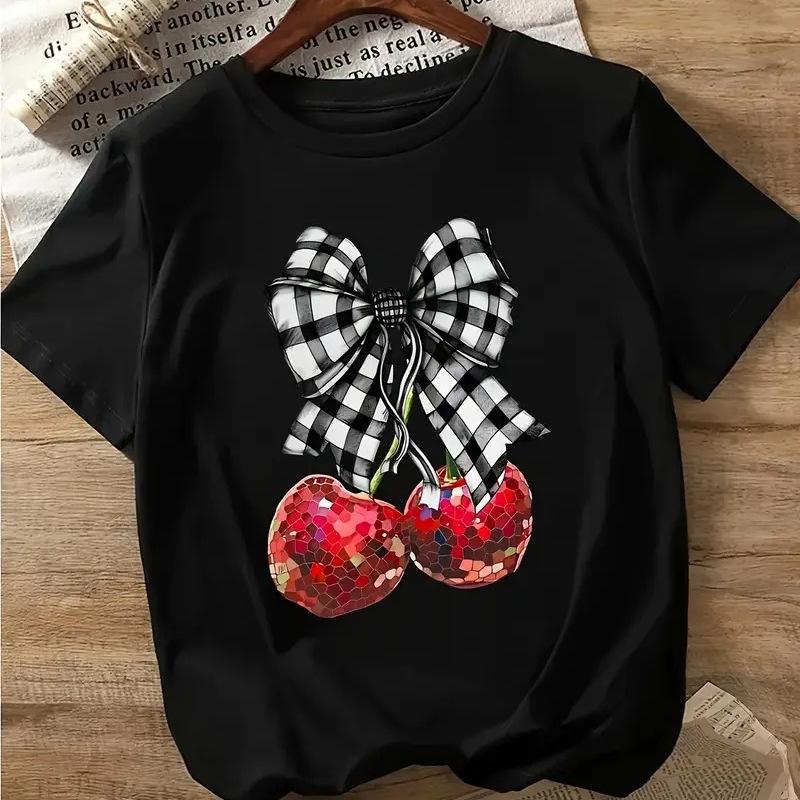 Women's Loose Fit Pure Cotton Short Sleeve Round Neck T-Shirt