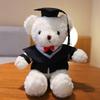 PhD Graduate Teddy Bear with Gown & School Emblem Logo