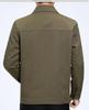 Herren Freizeitjacke aus reiner Baumwolle für Frühling und Herbst - Mantel mit Umlegekragen für Männer mittleren und höheren Alters