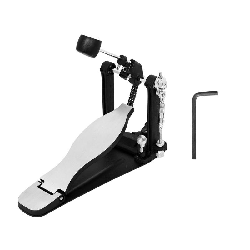 Bass Drum Pedal Nonslip Rubber Base Footboard Distance Metal Construction Double Chain Kick Drum Pedal Drum Accessories 1