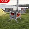 Outdoor Camping Stainless Steel Folding Wood Stove - Tent Heating, Lighting, Picnic - Cross-border Tourism