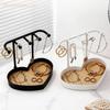 Heart-shaped Jewelry Display Rack Hanging Holder Durable Necklaces Organizer With Wooden Base Jewelry Hanging Holder