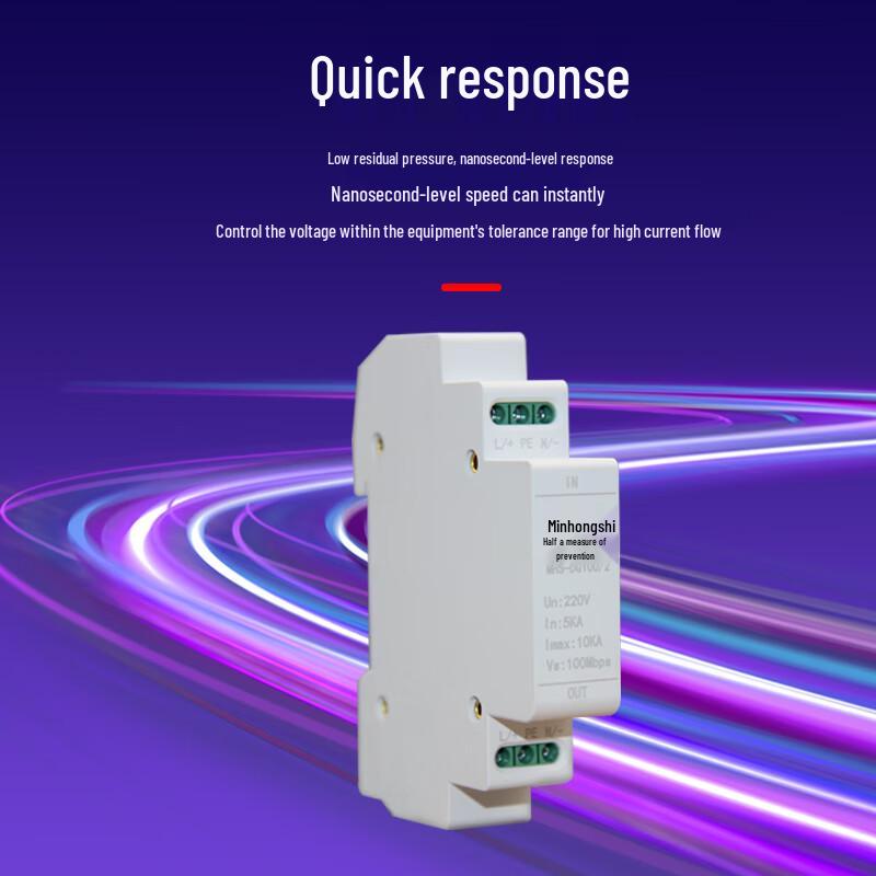 Minhongshi Rail-Mount 1P 100M Network & Power Surge Protector