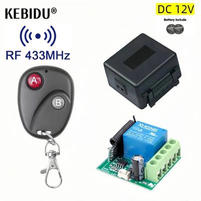433 Mhz Universal Gate Remote Control Switch DC 12V 10A Relay Receiver Mini Module Remote Control for Gate LED Garage Door