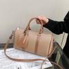 Damenhandtasche neue vielseitige weiches Leder kontrastierende Handtasche modische Schulterpolster-Tasche Umhängetasche
