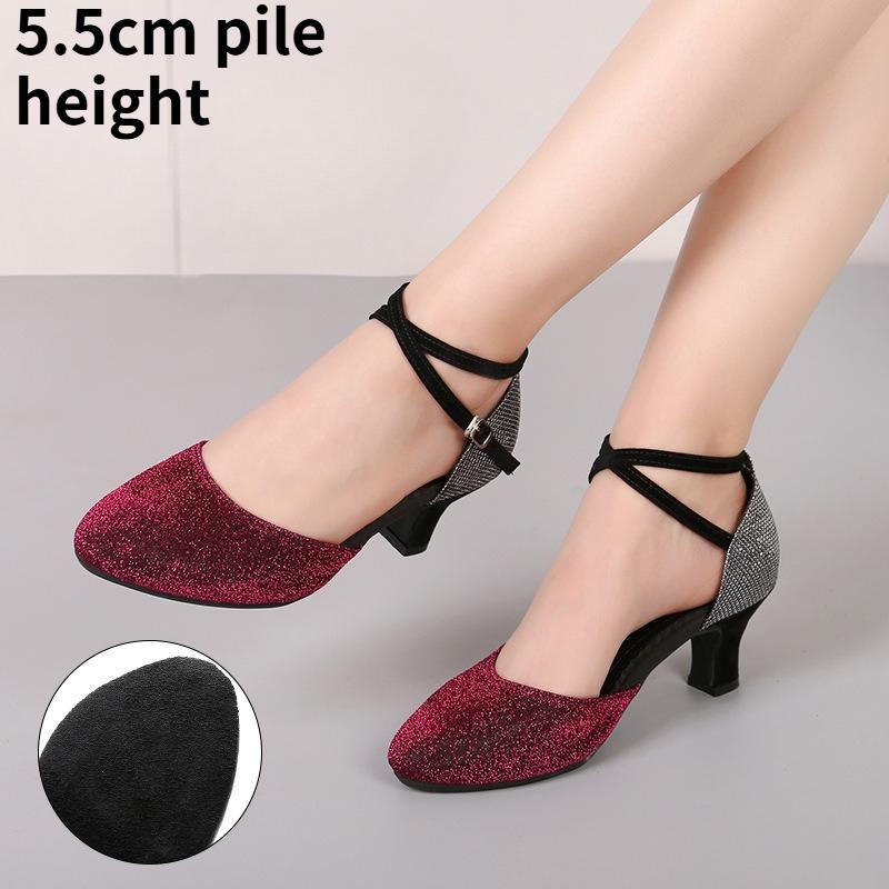 Women s dance shoes 1.38inch/3.5cm/2.17inch/5.5cm Adult ballroom dance soft-soled dancing shoes 33