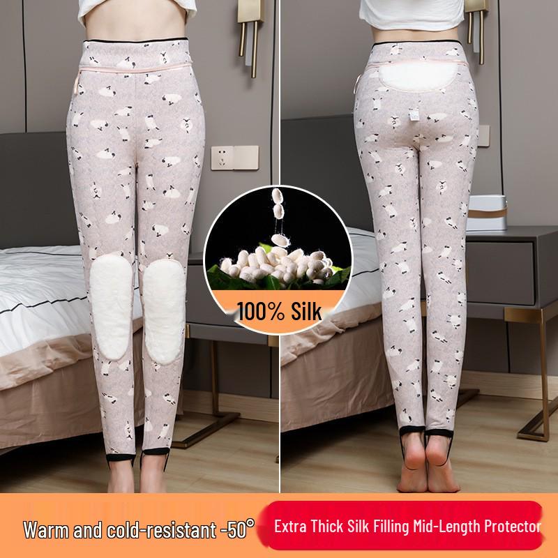 

Women s High Waist Lambswool Silk Cotton Winter Leggings - Super Thick, Warm, Plus Size with Pockets 3XL [134-155 lbs]