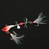 Sequin Luminous Simulation Artificial Fishing Lure Bait with Feather Rotation VIB Fish Shape