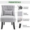 Armchair Living Room Relaxing Chair Lounge Chair Resting Chair with Back Cushion, Wooden Legs, Reading Chair with Linen Look