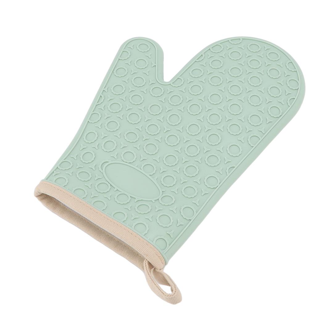 Silicone Oven Mitt High Temperature Resistant Waterproof Slip Proof Kitchen Baking Glove with