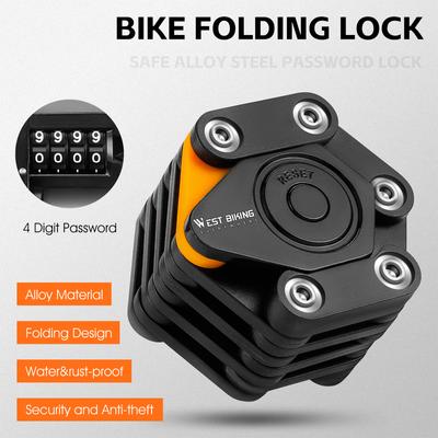 Składana blokada rowerowa Zabezpieczenie przed kradzieżą Elektryczna blokada łańcuchowa do roweru Blokada rowerowa Rowerowa blokada bezpieczeństwa do motocykla