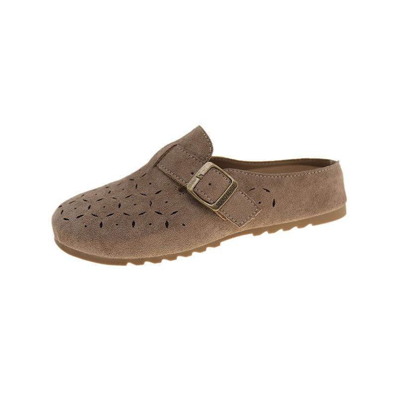 Baotou half slippers women wear lazy summer new one-pedal breathable hole women's shoes