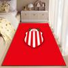 Red Shield with White Stripes suitable as a non-slip mat for the living room or bedroom sofa