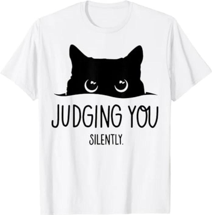 Cat Judging You Silently T-Shirt XL
