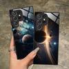 Husă Telefon Mobil Univers Stea Stelară pentru Samsung Galaxy A56 55 54 53 52 51 36 35 34 23 16 15 5G Sticlă Colorată Capac Lux