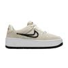 Women's Sneakers Air Force 1 Sage Low LX Light Cream Black (Women's) Light Cream/Black-Metallic Gold