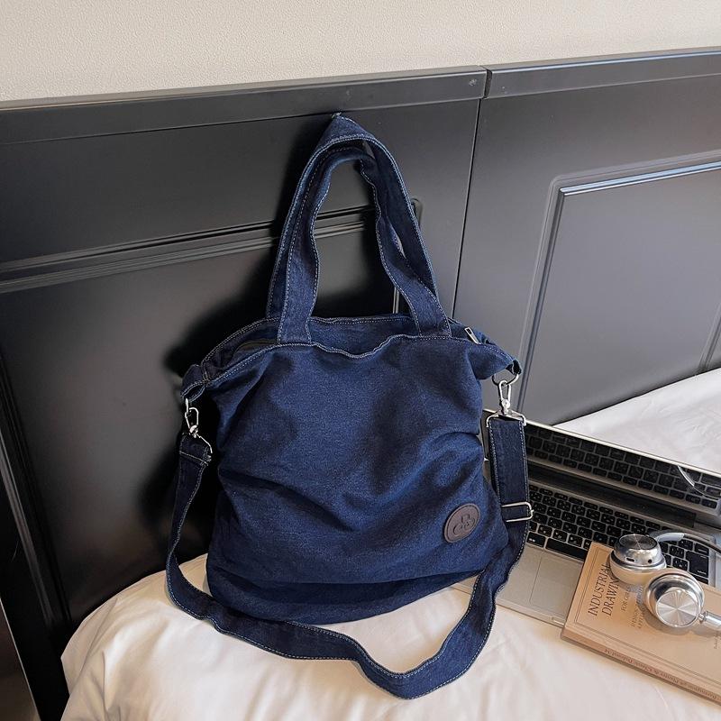 

Простая личность, модный тренд, повседневная текстура, сумка большой вместимости, новая осенняя женская сумка через плечо темно-синий