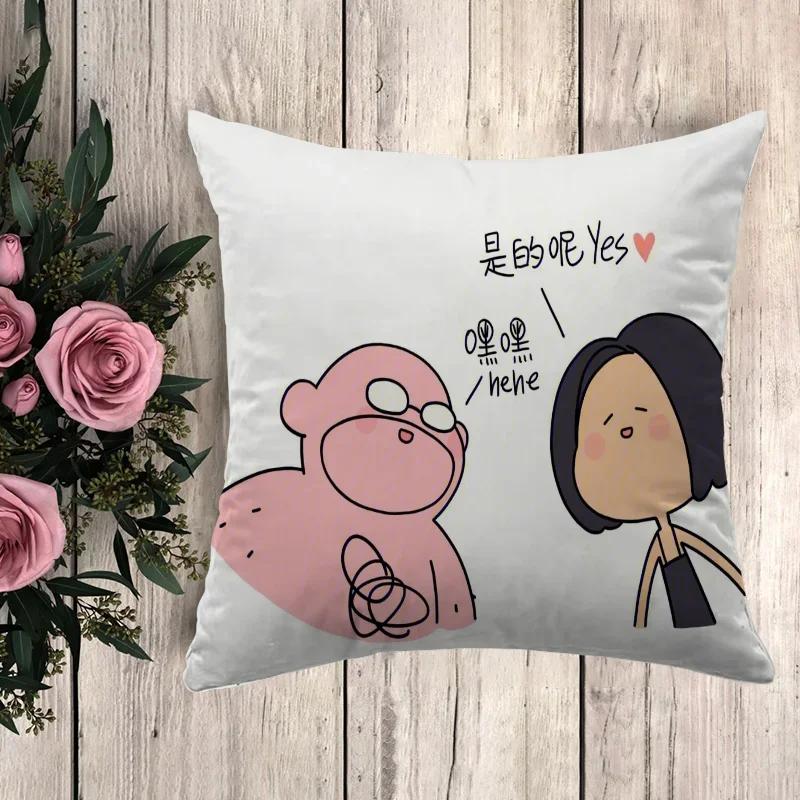 Anime Pillow BERTILO Decorative Pillows for Sofa Pilow Cases Cushion Cover Luxury Pillowcases Pillowcase Decor Fall