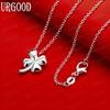 Exquisite 925 Sterling Silver Four-Leaf Clover Pendant Necklace - Stylish Evening Jewelry