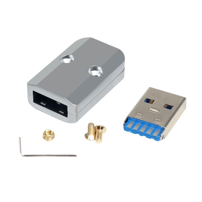 

USB3.0 DIY Male Connectors Adapter with 6mm Opening for Fast Data Transmission and Device Charging in Aluminum Housing 1