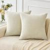 Chenille Kissenbezüge 45x45 cm Weich Dunkelgrün Dekorative Zierkissenbezüge Quadratische Kissenhüllen Unifarbene Kissenbezüge für Sofa