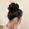 Elegant Flower Clip Resin Bow Mesh Vertical Clip Korean Style Women Ponytail Holder For Gifts Solid Color Hair Accessory