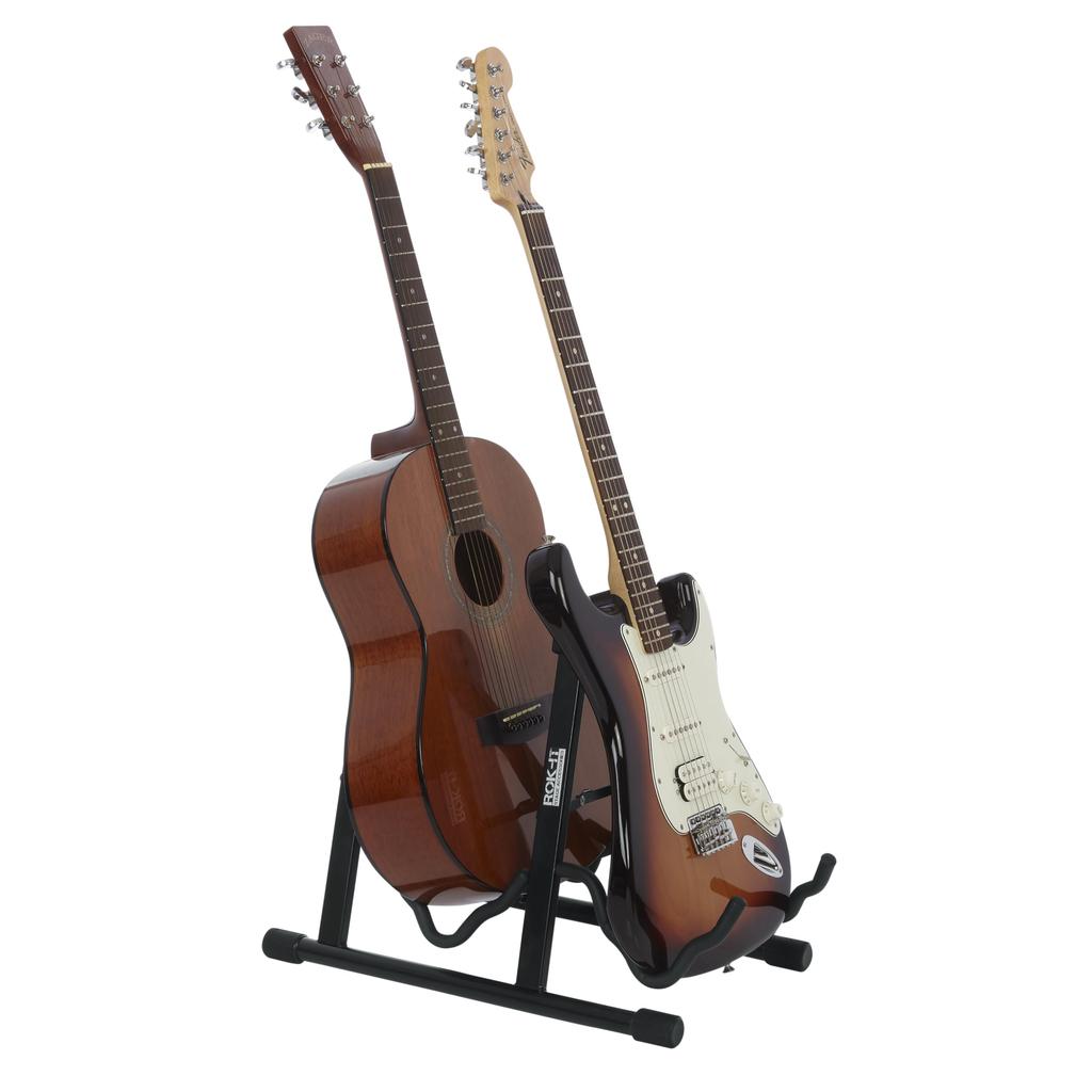 GATOR Frameworks Folding Guitar ROK-IT RI-GTRAU2X Two-Piece Stand, A-Type