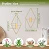 4 Stuks Hangende Vaas Wanddecoratie Plantenpot voor Succulenten Cactus Kunstplanten Metalen Wandkunst Geometrisch Kamerornament Bloemenvaas