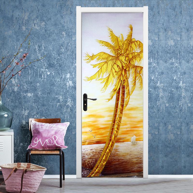Spray Pattern DIY Door Wall Stickers Home Decor Living Room Children Room Porch Removable Waterproof Self-adhesive Wall Paster