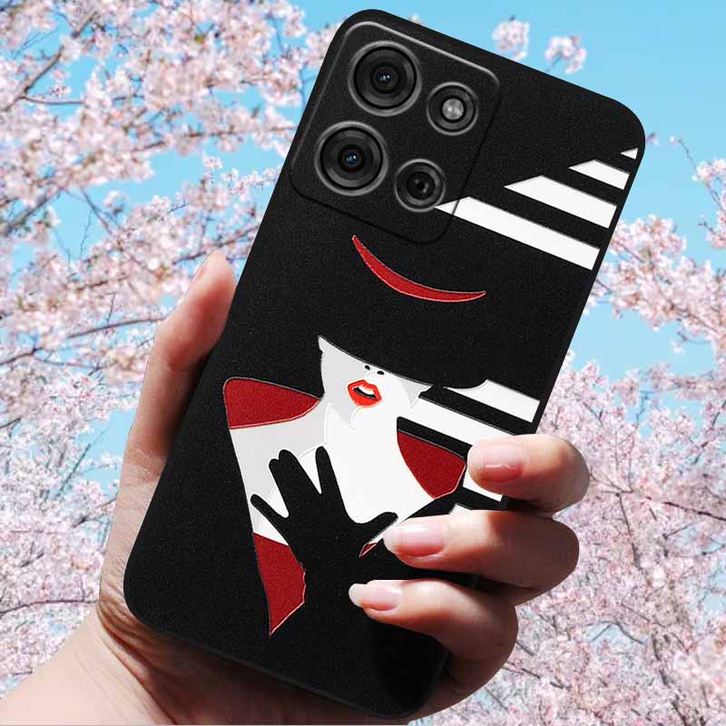 3D Relief Embossed Retro For Motorola Moto G15/ G15 Power Cases Soft Silicone Back Cover Case For Moto G75 5G 3D TPU Relief Case