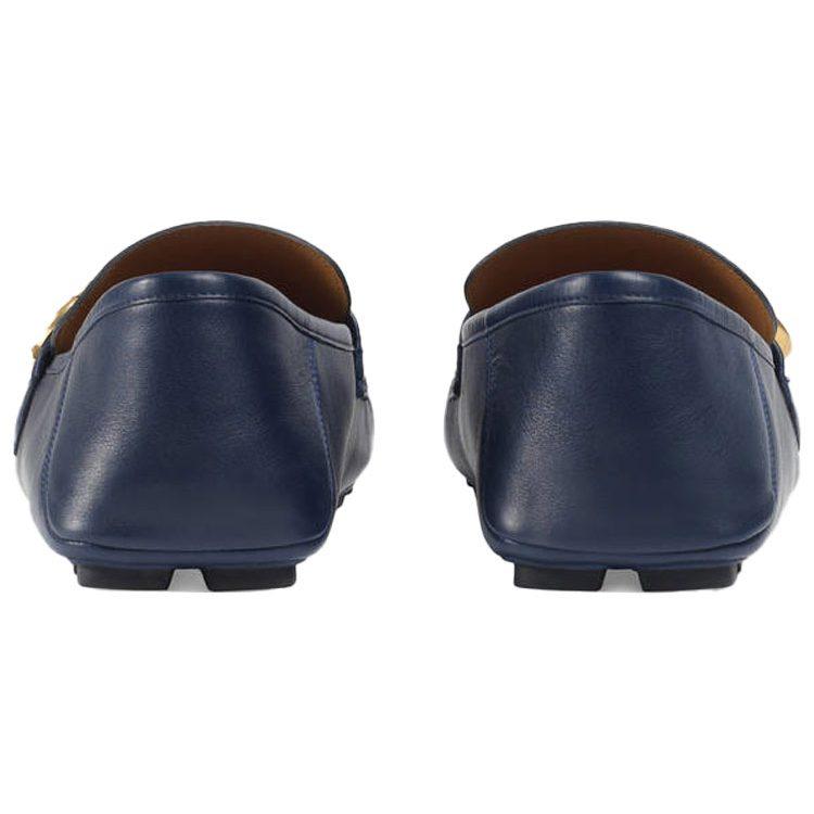 Gucci Horsebit Double G Loafers Men's Blue 450891 DTM10 4062
