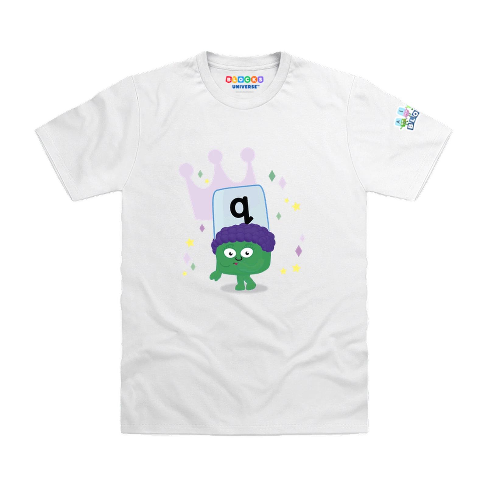 Officially Licensed Alphablocks - Alphablock Q Kids T-Shirt 160